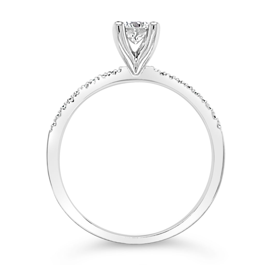 14K White Gold 0.32 CTW Diamond Engagement Ring