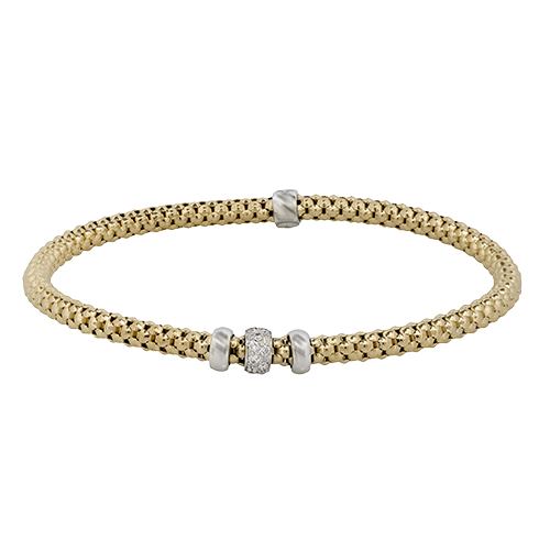 18K Yellow And White Gold Simon G. 0.11 CTW Diamond Stretch Bracelet