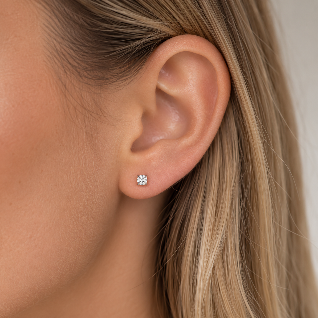 14K White Gold 0.25 CTW LAB Grown Diamond Stud Earrings