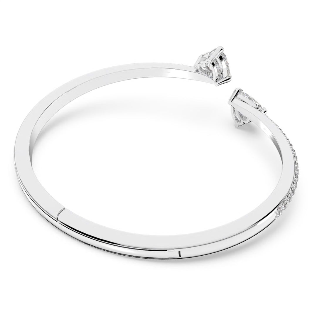 Swarovski Mesmera Attract Rhodium Plated Bangle With Clear Zirconia's 5518814