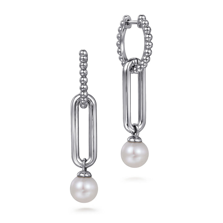 Sterling Silver Gabriel & Co. Dangle Earrings With Pearls
