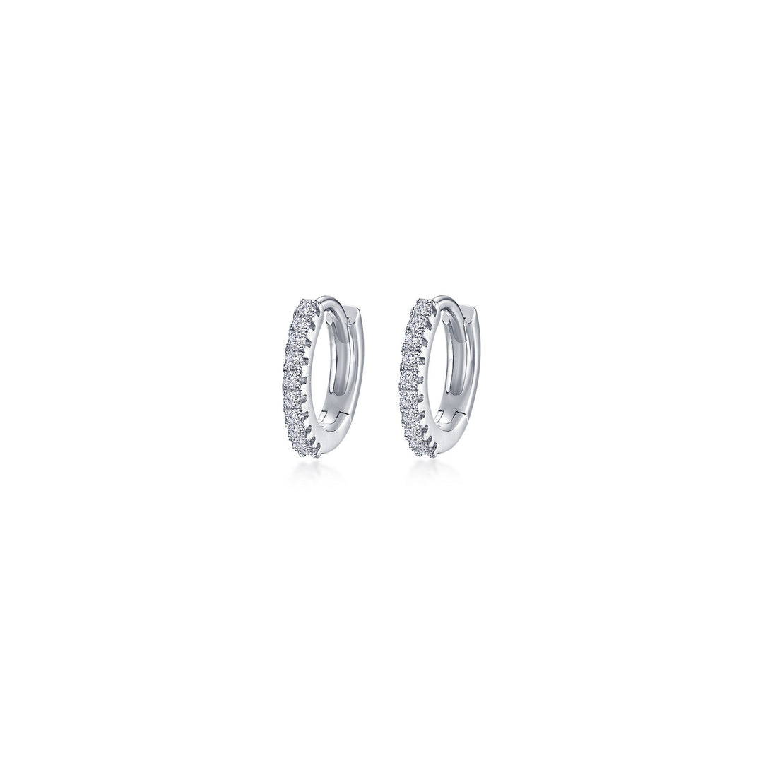 Lafonn Sterling Silver Cubic Zirconia 13.5mm Huggie Earrings