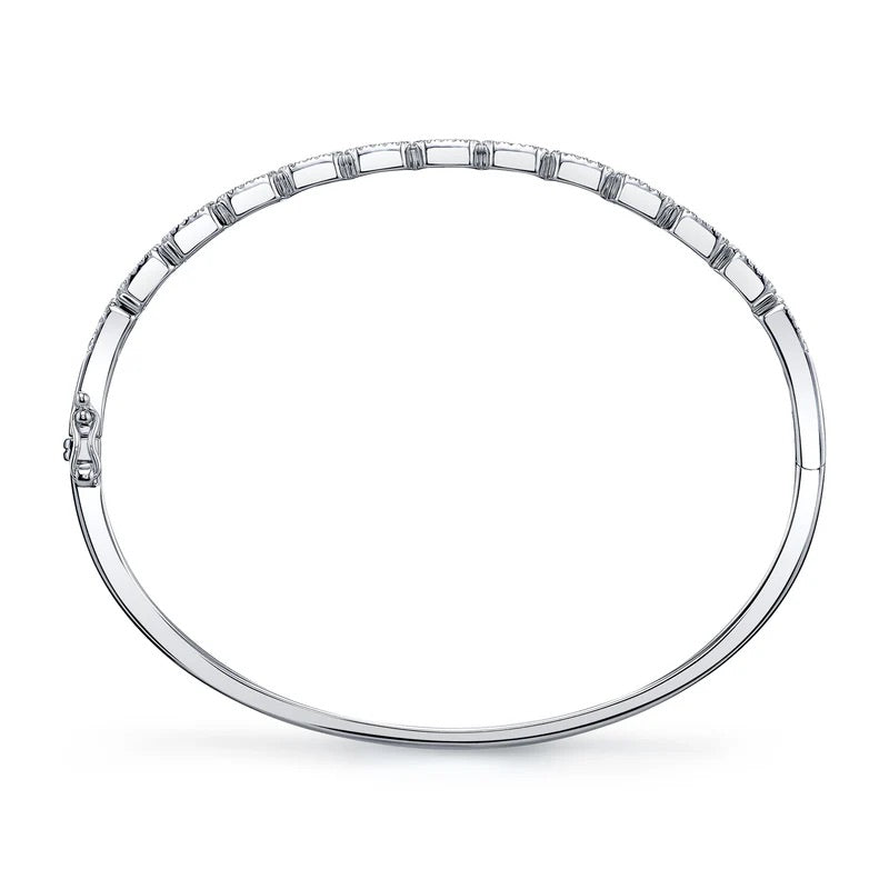 14K White Gold Shy Creation 0.93 CTW Diamond Bracelet