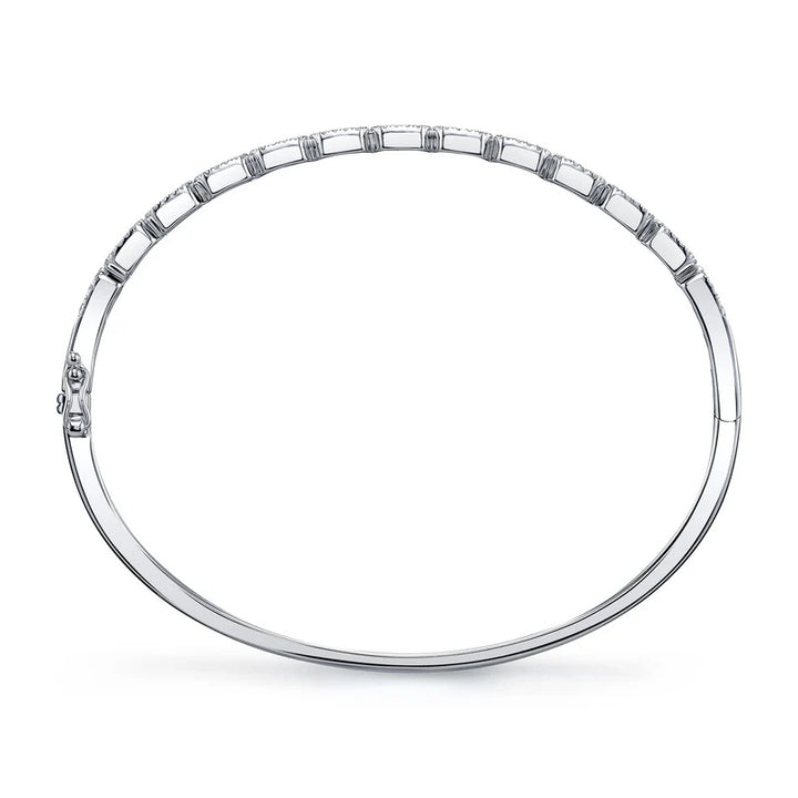 14K White Gold Shy Creation 0.93 CTW Diamond Bracelet