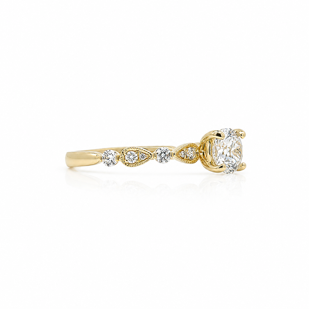 Women's 14K Yellow Gold 0.25 CTW Diamond Semi-Mount Engagement Ring