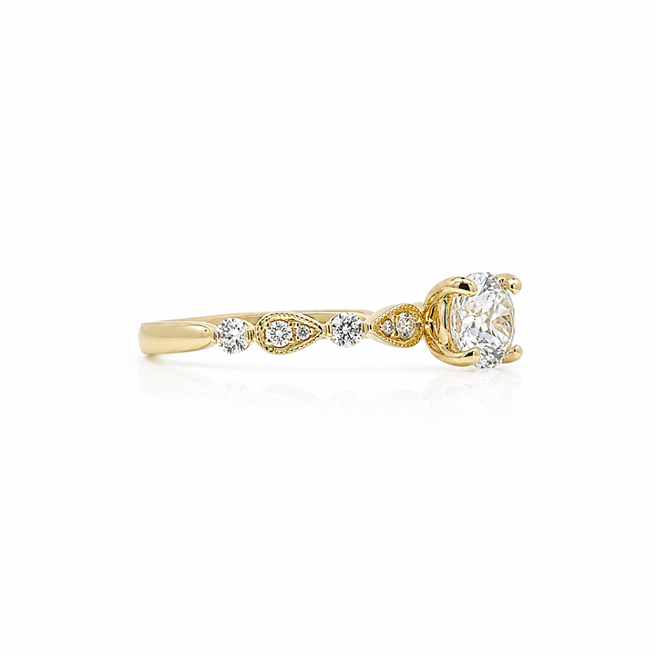 Women's 14K Yellow Gold 0.25 CTW Diamond Semi-Mount Engagement Ring