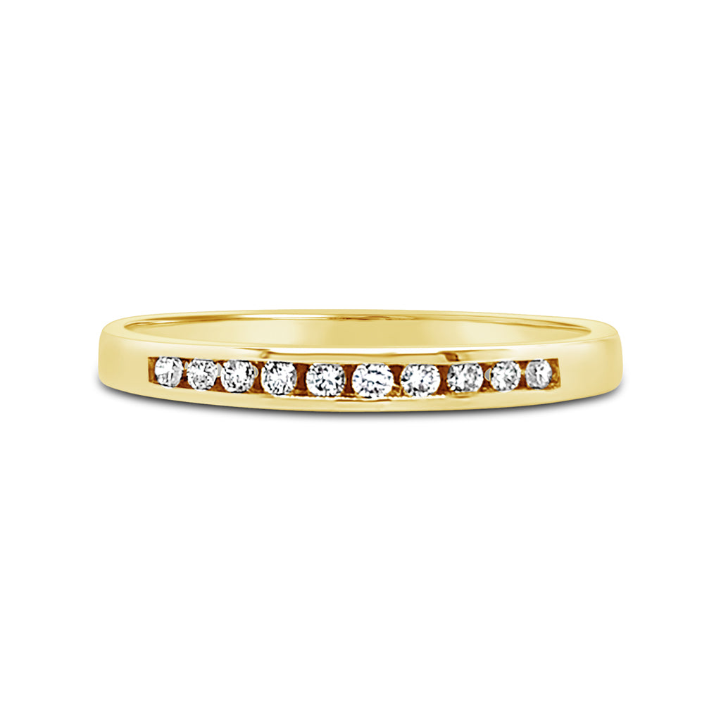 14K Yellow Gold 0.10 CTW Diamond Anniversary Band