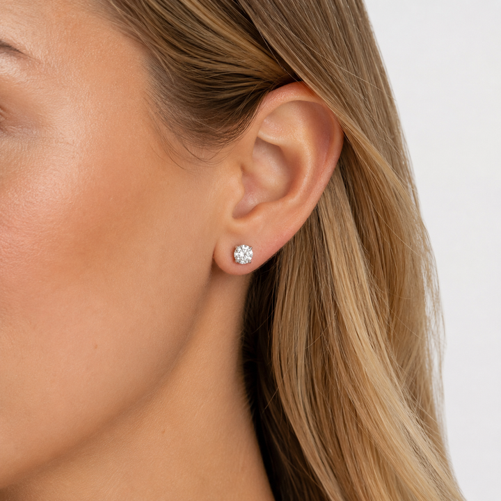 14K White Gold 2.00 CTW Lab Grown Diamond Stud Earrings