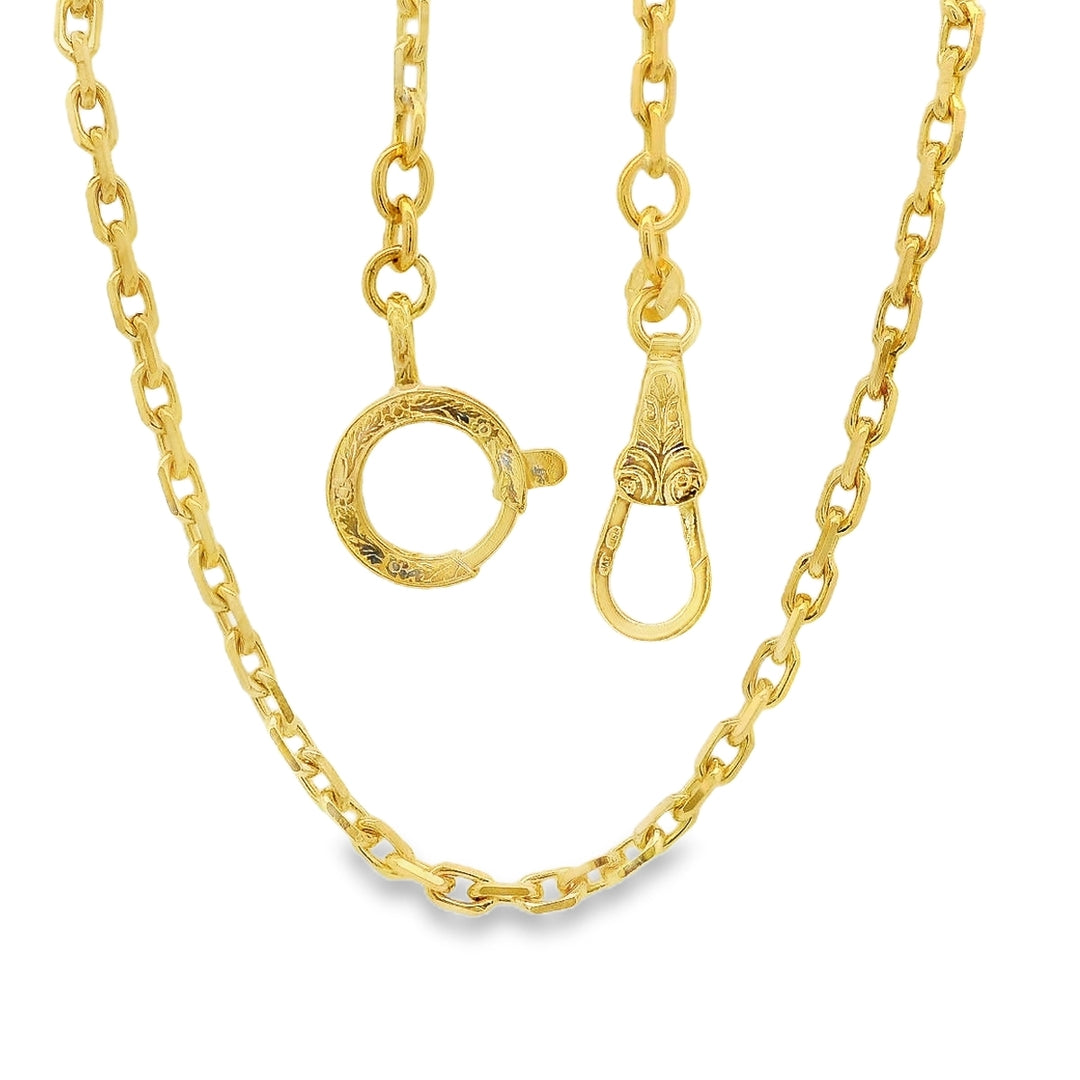 Estate - 18K Yellow Gold 14" Pocket Watch Chain