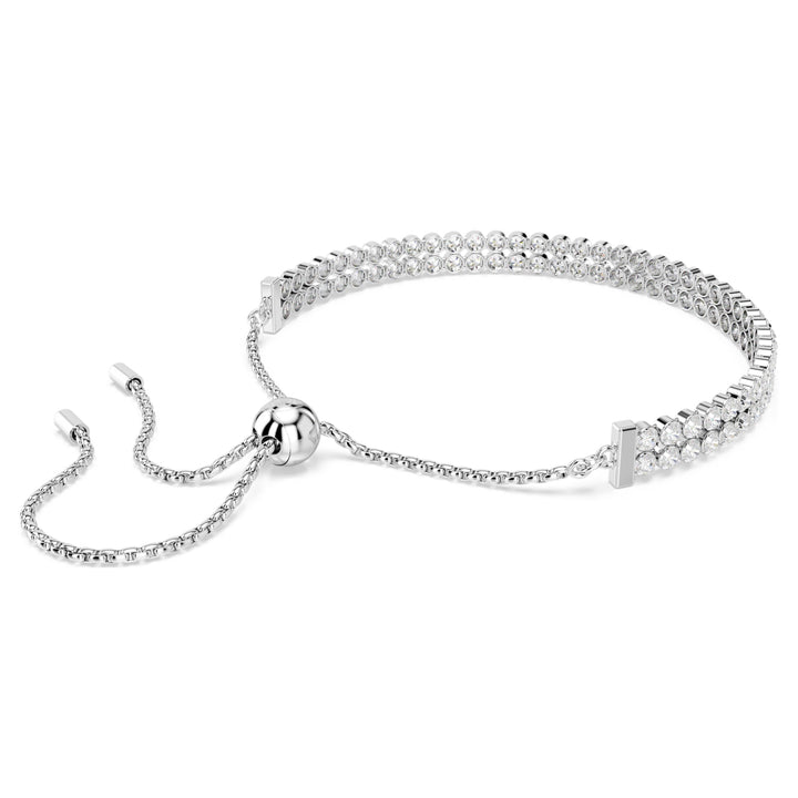 Swarovski Matrix Rhodium Plated Bracelet With Clear Zirconia's 5678252