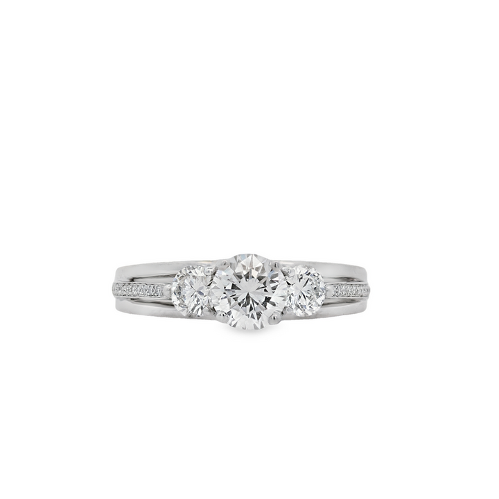Estate - 18K White Gold 1.16 CTW Diamond Engagement Ring Size 5.5