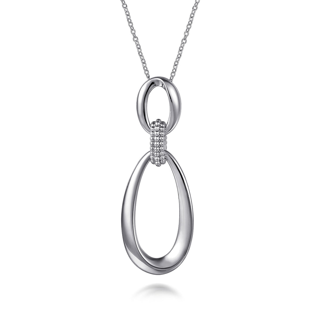 Gabriel & Co. Sterling Silver Double Oval Necklace