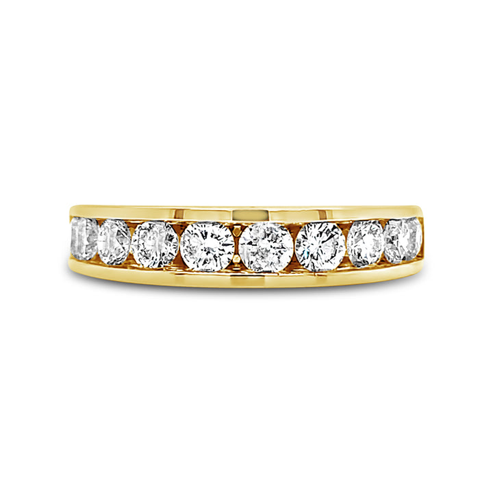 14K Yellow Gold Channel Set 1.00 CT Diamond Anniversary Band