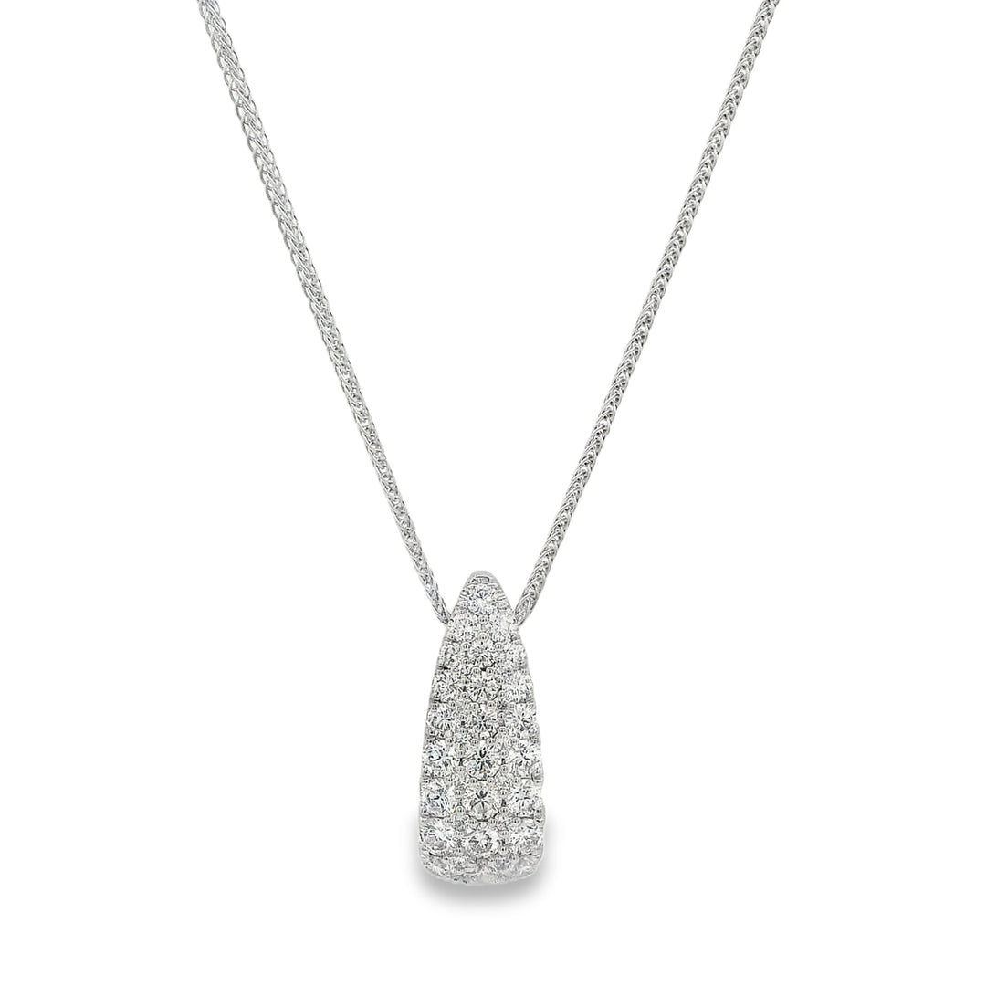 18K White Gold Simon G. 1.52 CTW Diamond Necklace With 19" Chain