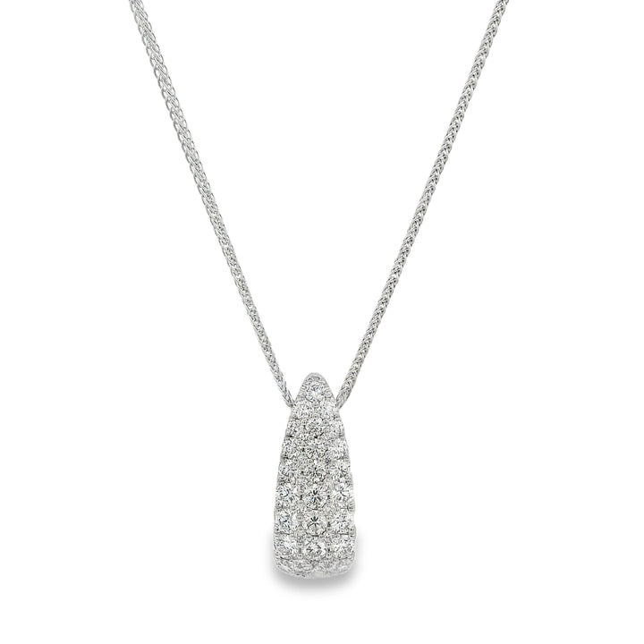 18K White Gold Simon G. 1.52 CTW Diamond Necklace With 19" Chain