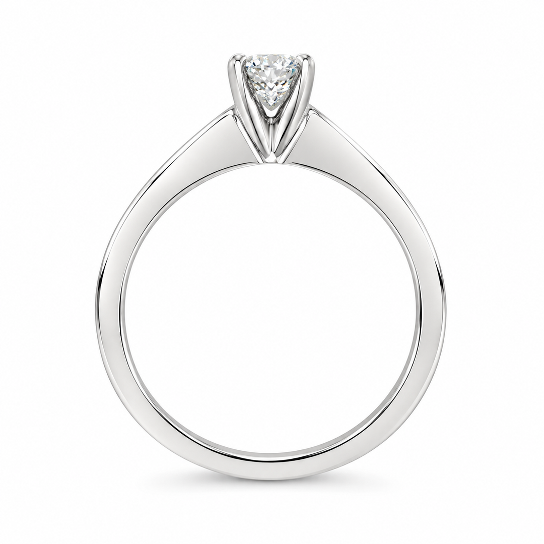 14K White Gold 0.20 CTW Canadian Diamond Solitaire Engagement Ring