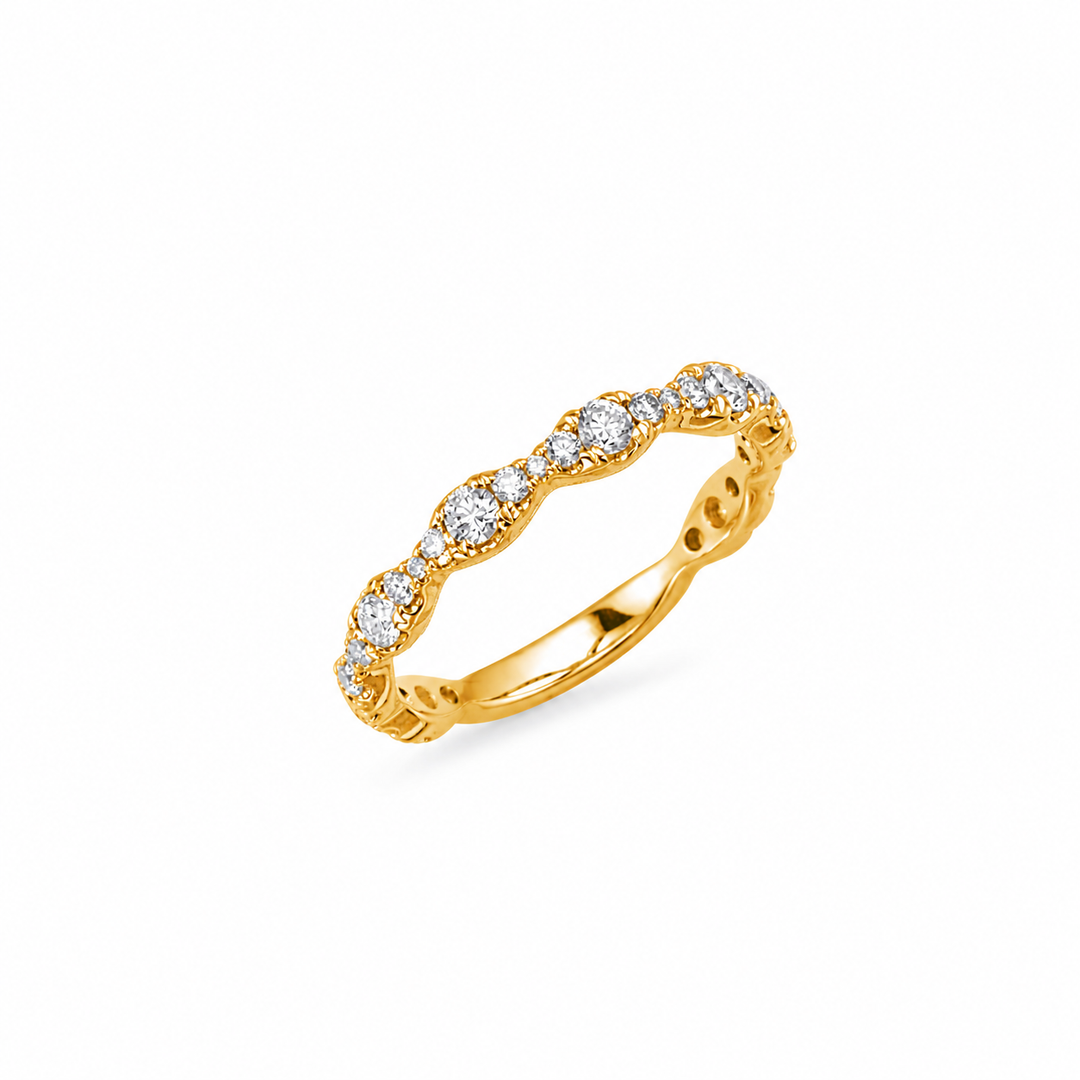14K Yellow Gold 0.62 CTW Diamond Women's Wedding Band