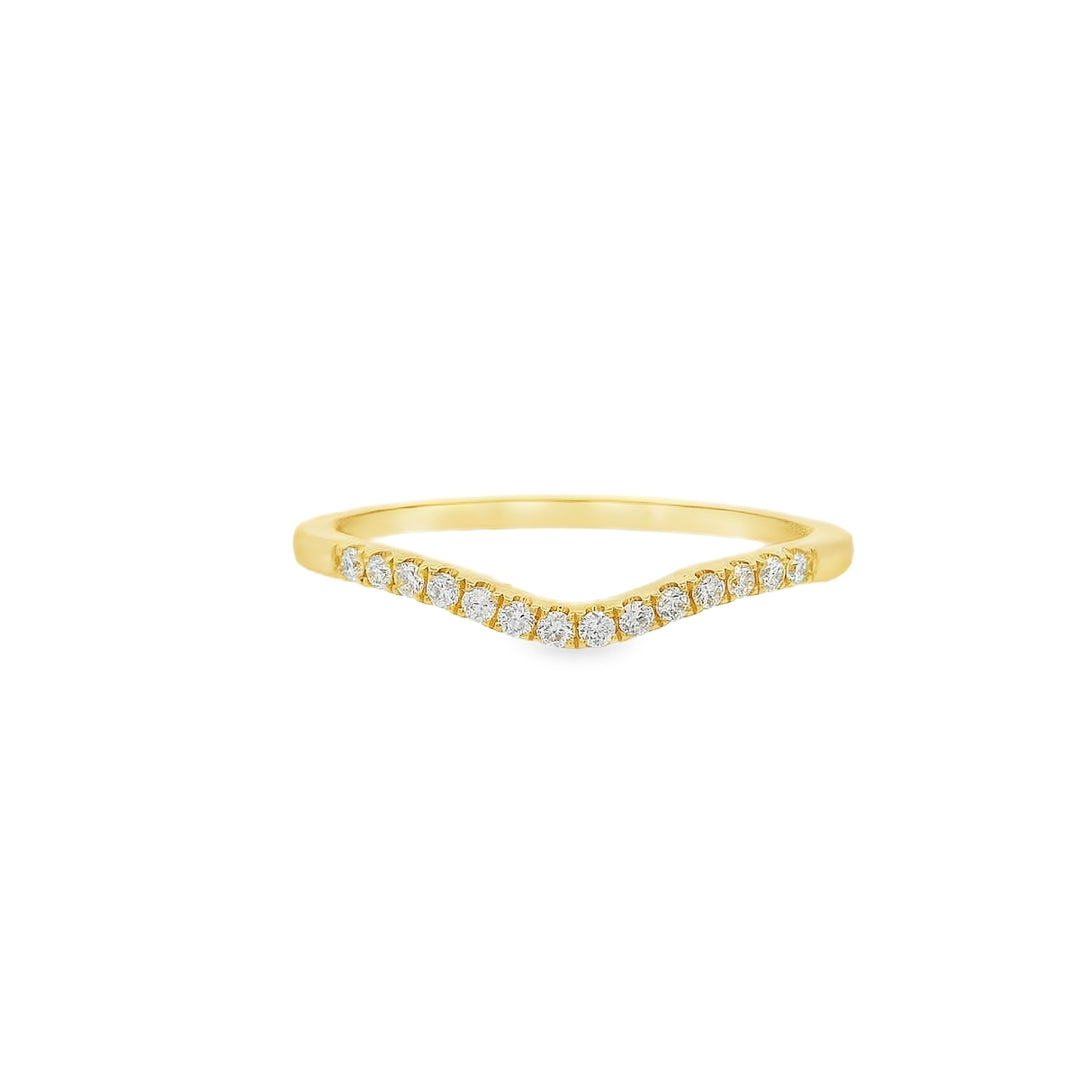 18K Yellow Gold VS2 F/G 0.10 CTW Diamond Women's Wedding Band
