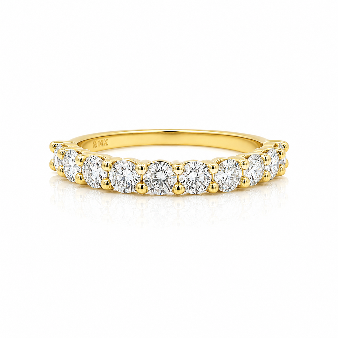 14K Yellow Gold 1.05 CTW Diamond Anniversary Ring