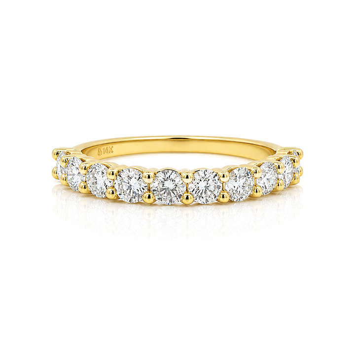 14K Yellow Gold 1.05 CTW Diamond Anniversary Ring