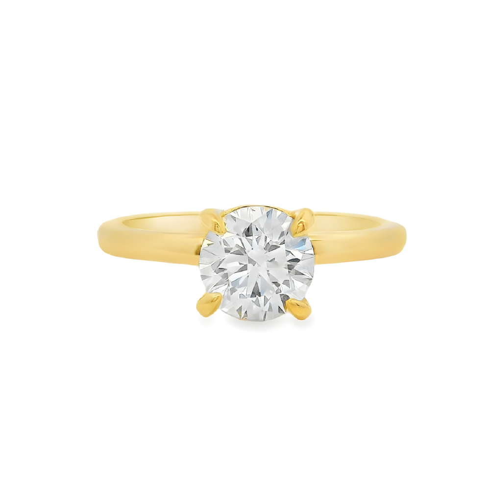 Women's 14K Yellow Gold Solitaire Ring Mount (420-00138)