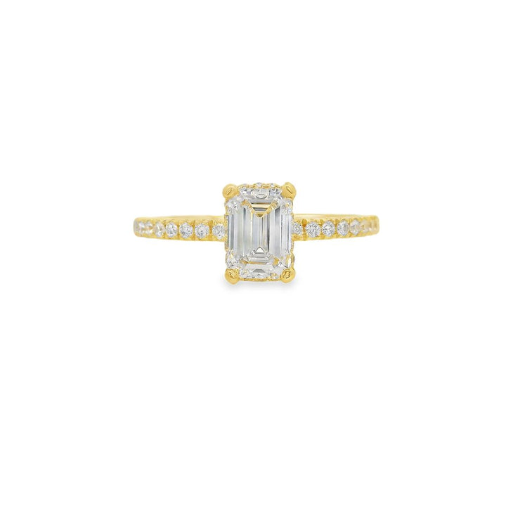 18K Yellow Gold Hidden Halo 0.21 CTW Diamond Semi-Mount Engagement Ring