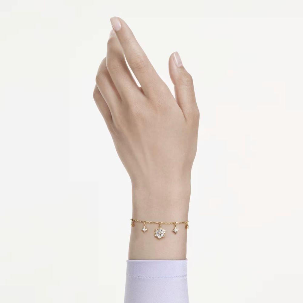 Swarovski Magic Evolution Collection Clear Crystal Adjustable Snowflake Motif Bracelet