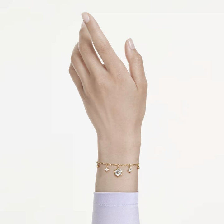 Swarovski Magic Evolution Collection Clear Crystal Adjustable Snowflake Motif Bracelet
