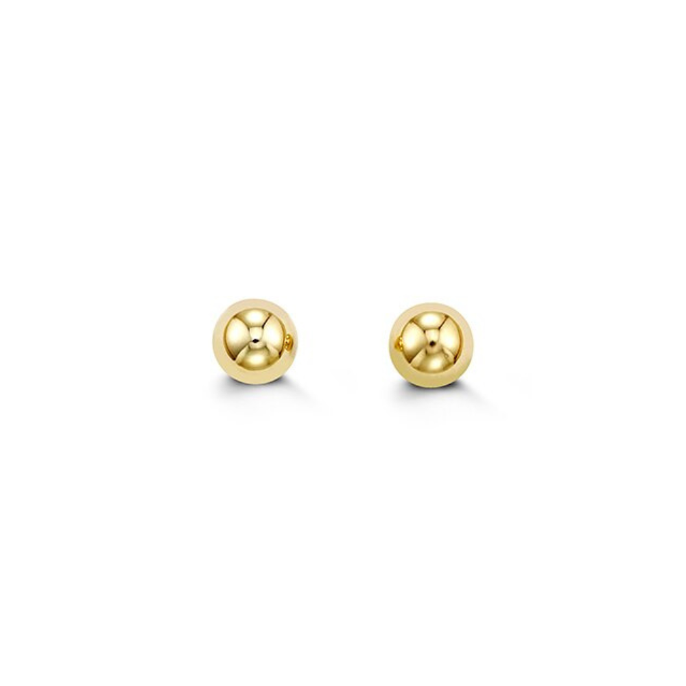 14K Yellow Gold Stud Ball Stud Earrings