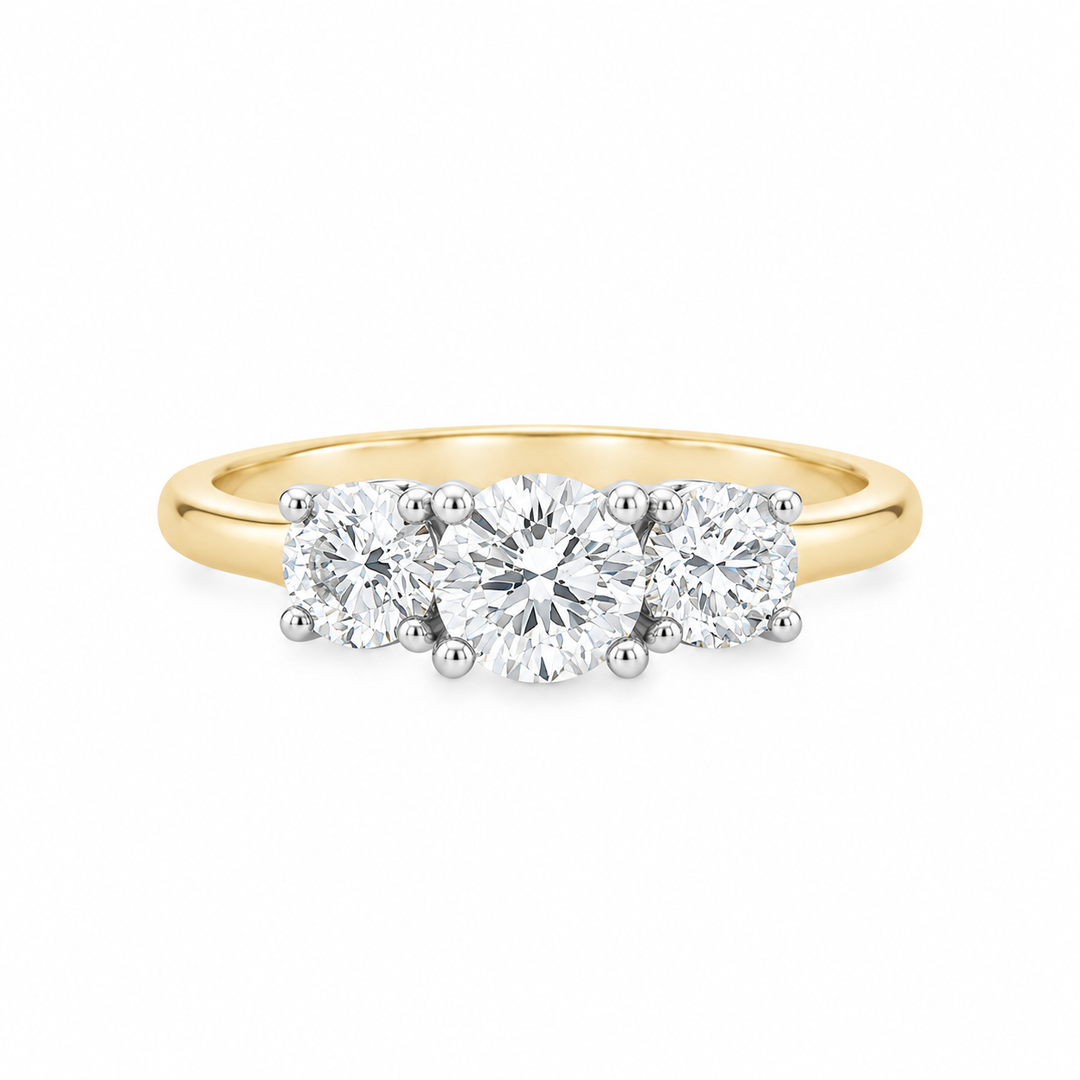 14K Yellow And White Gold 1.15 CTW Diamond Engagement Ring