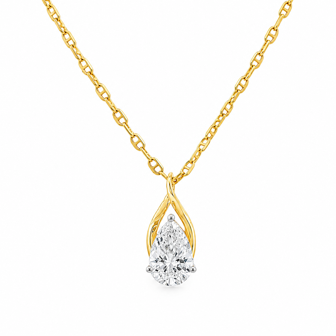 14K Yellow Gold 1.03 CTW LAB Diamond Pendant