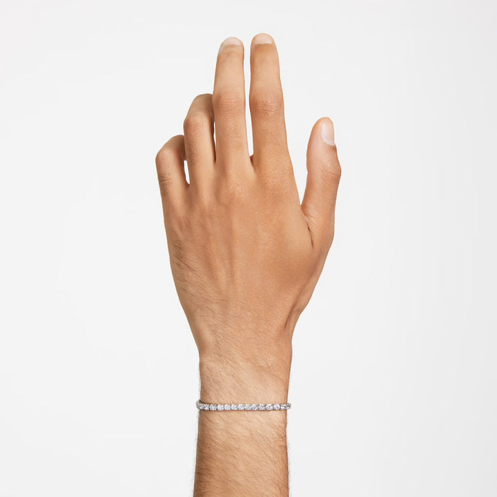 Swarovski Matrix Rhodium Plated Tennis Bracelet With Clear Zirconia's 5648937