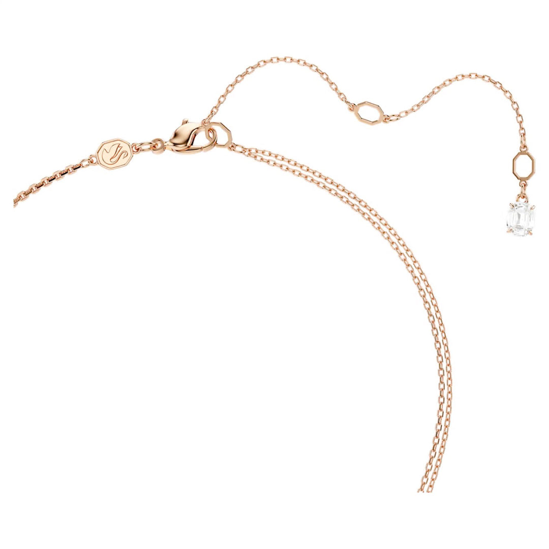 Swarovski Symbolica Rose Gold-Tone Plated Horseshoe Necklace With Clear Crystals 5741462