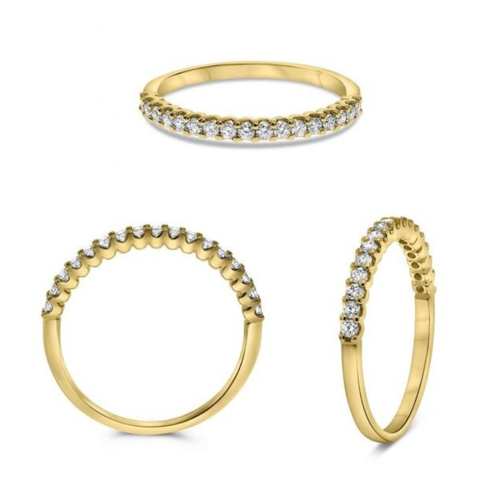 14K Yellow Gold SI1 G/H 0.25 CTW Diamond Women's Wedding Band