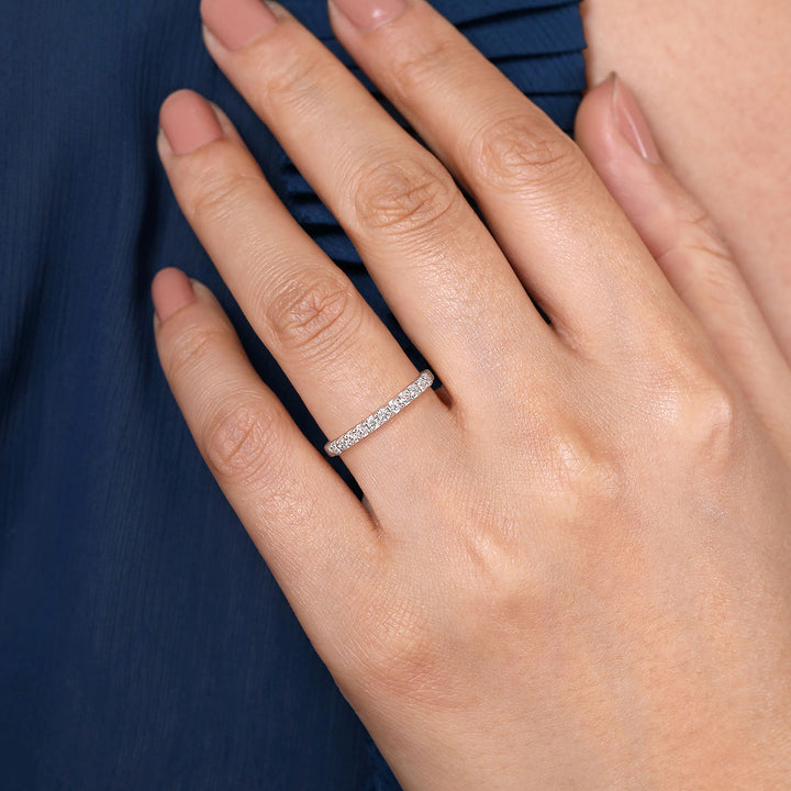 14K White Gold SI G/H 0.24 CTW Diamond Women's Wedding Band
