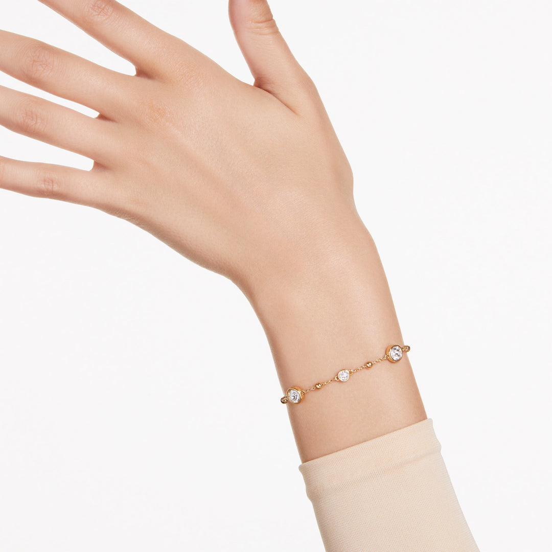 Swarovski Imber Gold-Tone Plated Bracelet With Clear Crystals 5680094