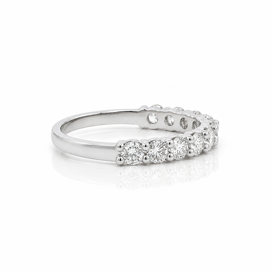 14K White Gold 1.05 CTW Diamond Anniversary Ring
