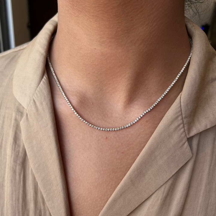 14K Yellow Gold 17" Diamond Necklace