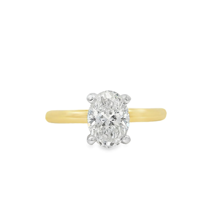 Women's 14K Yellow And White Gold 0.11 CTW Diamond Semi-Mount Engagement Ring