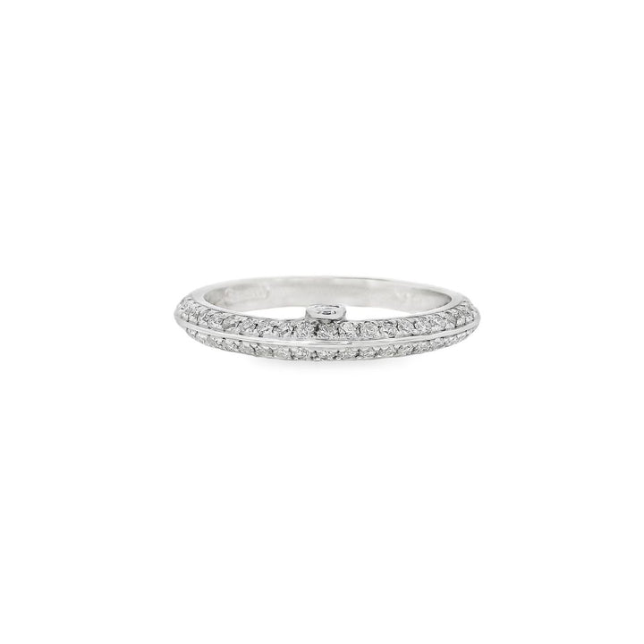 Estate - 14K White Gold 0.40 CTW Diamond Wedding Band, Size 6.75