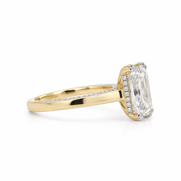 Women's 14K Yellow And White Gold 3.45 CTW LAB Grown Diamond Engagement Ring