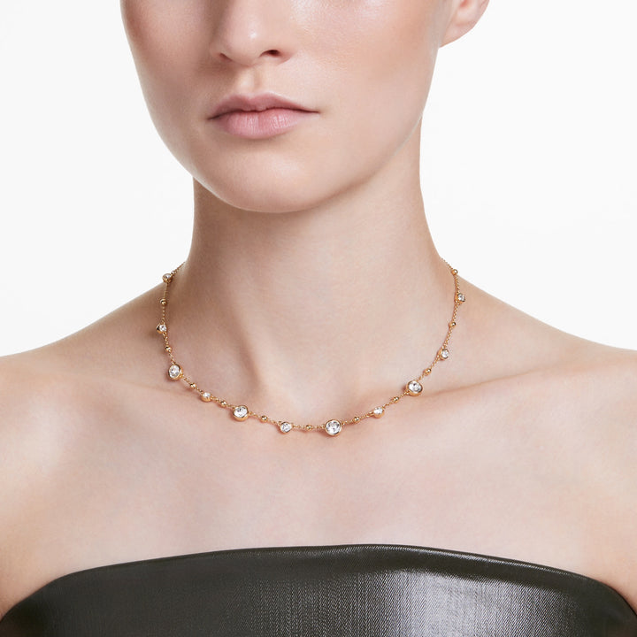 Swarovski Imber Gold-Tone Plated Necklace With Clear Crystals 5680090