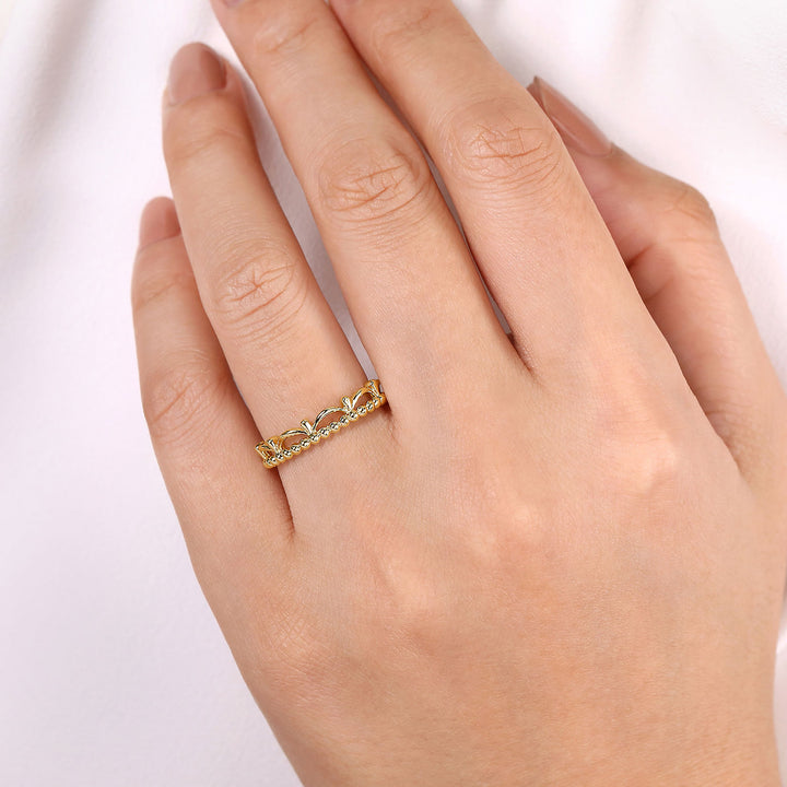 Women's 14K Yellow Gold Gabriel & Co. Polished Crown Ring