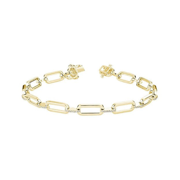 10K Yellow And White Gold 0.27 CTW Diamond 7.25" Bracelet