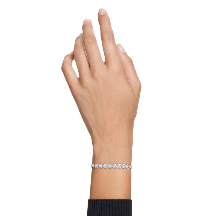 Swarovski Una Angelic Rhodium Plated Bracelet With Clear Crystals 5071173