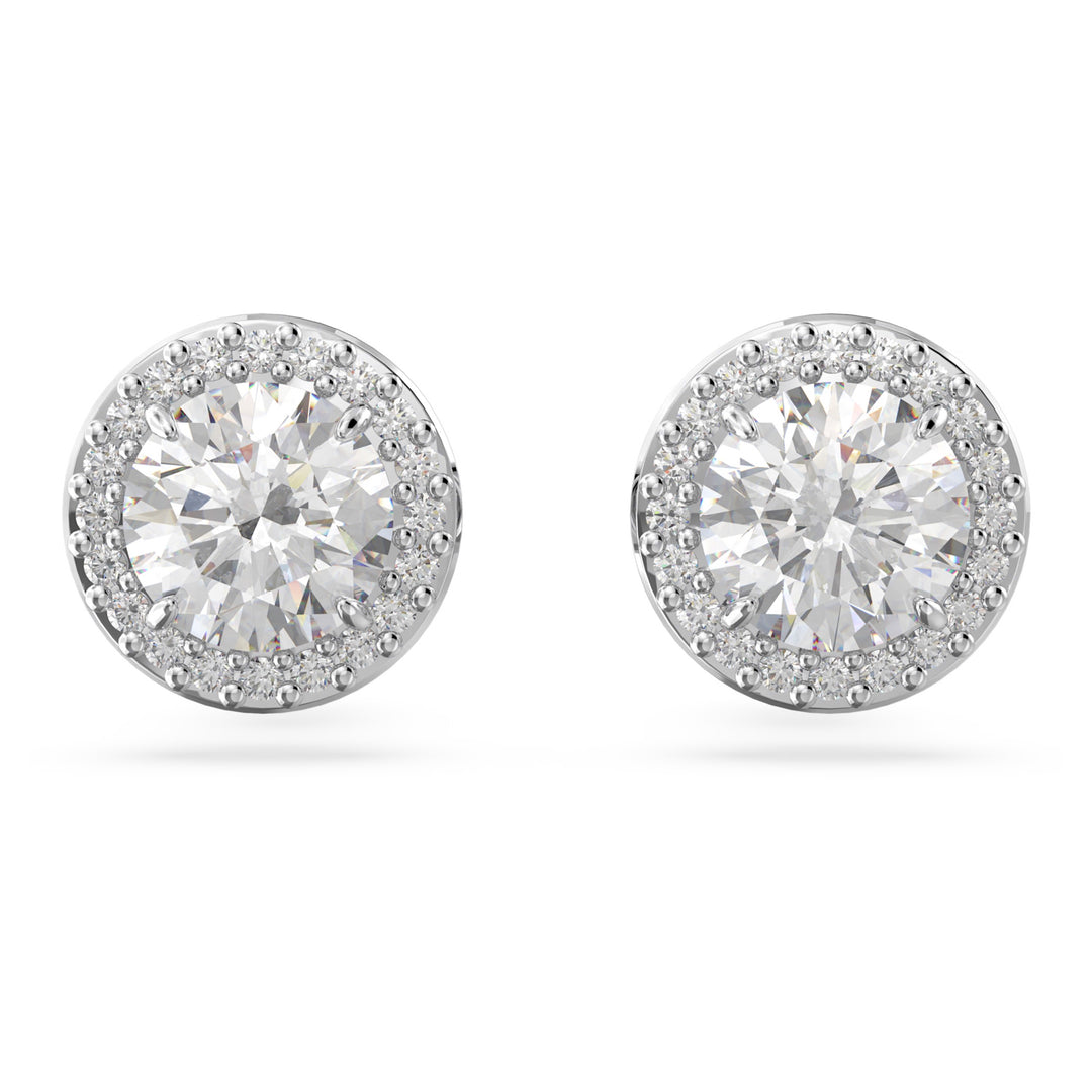 Swarovski Una Angelic Rhodium Plated Stud Earrings With Clear Zirconia's 5636269