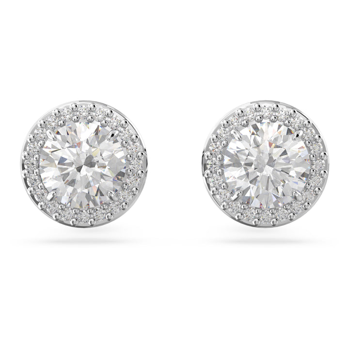 Swarovski Una Angelic Rhodium Plated Stud Earrings With Clear Zirconia's 5636269