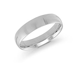 10K White Gold 5mm Polished Wedding Band