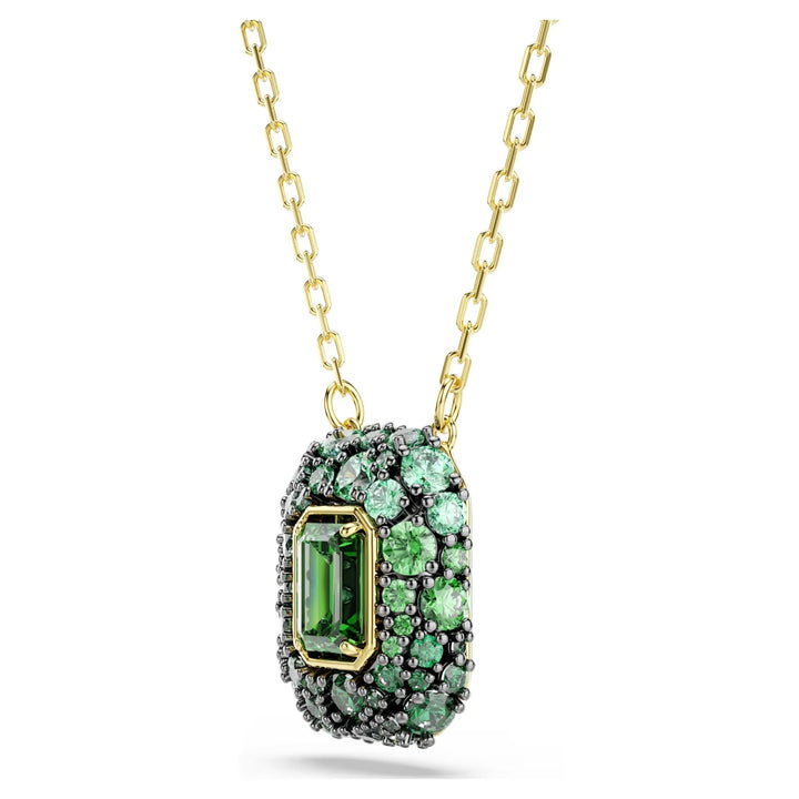 Swarovski Sublima Gold-Tone Plated Necklace With Green Cubic Zirconia 5752884