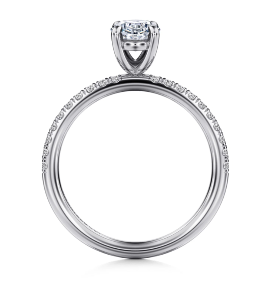 Women's 14K White Gold Classic 0.19 CTW Diamond Semi-Mount Engagement Ring